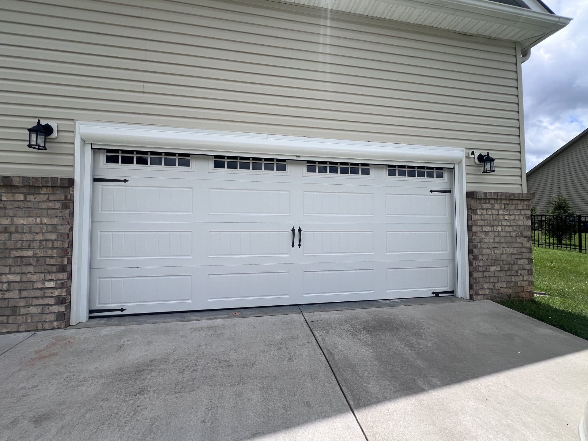 Carriage house door with screen door combo at upscale home in Kernersville NC