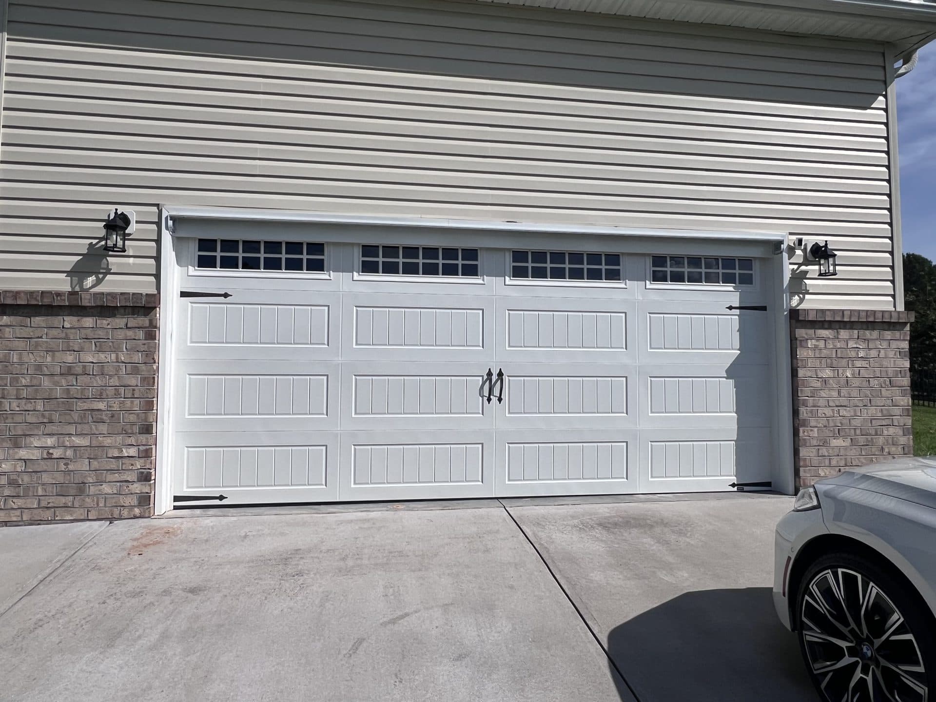 Screen door and carriage door combo exterior view in Kernersville NC